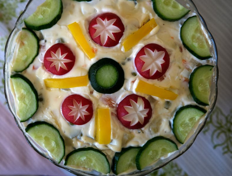 Ranch House Salad with fresh greens and dressing